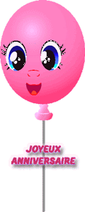 Gif animé joyeux anniversaire ballons
